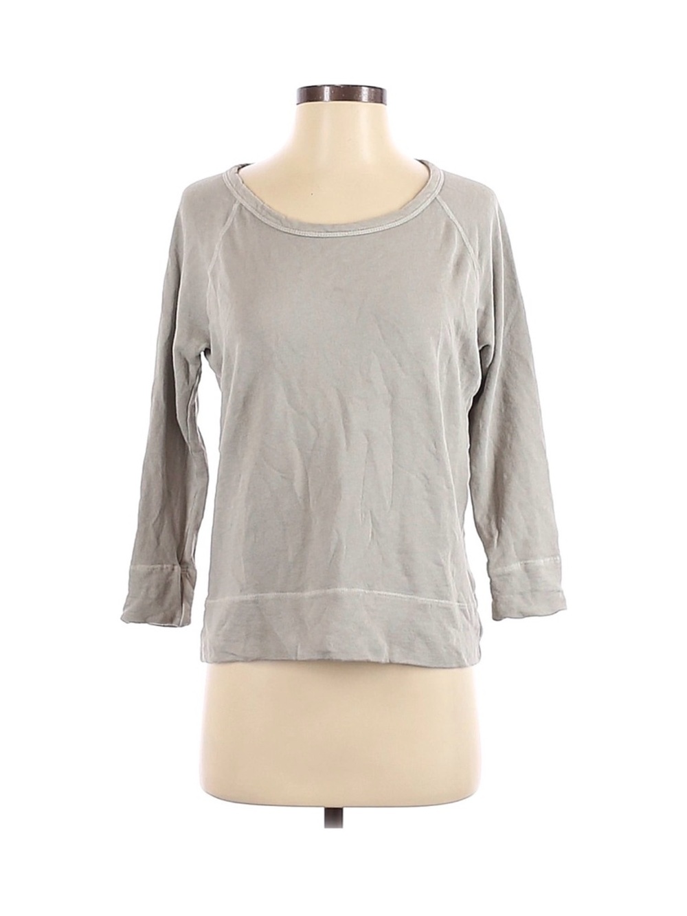 James Perse Women's Scoop Neck Sweatshirt - Soft Grey